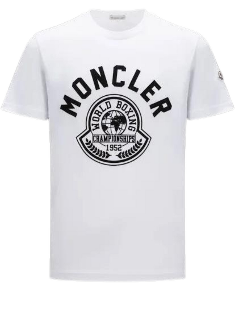 Moncler White World Boxing T Shirt
