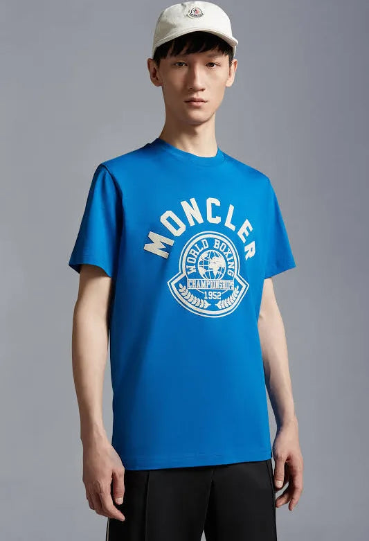 Moncler Blue World Boxing T Shirt